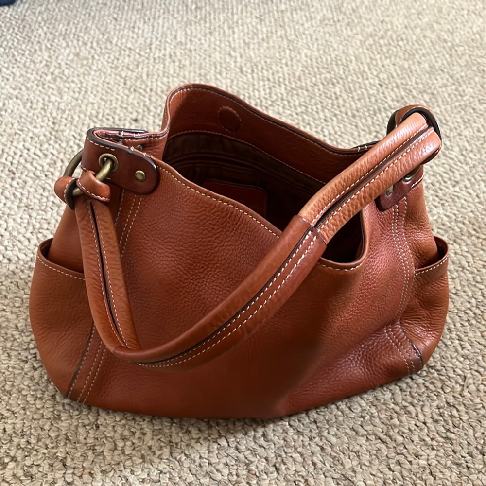 Fossil Leather Tote Shoulder Bag